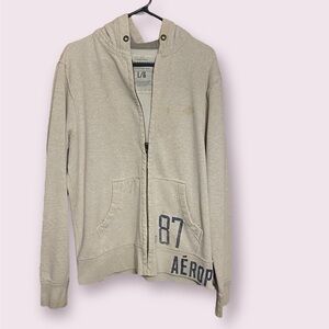 Aeropostale Tan Hooded Zip Up